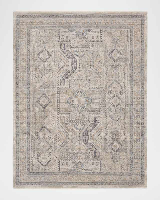 Lynx Gray/Blue Power-Loomed Rug, 12' x 15'